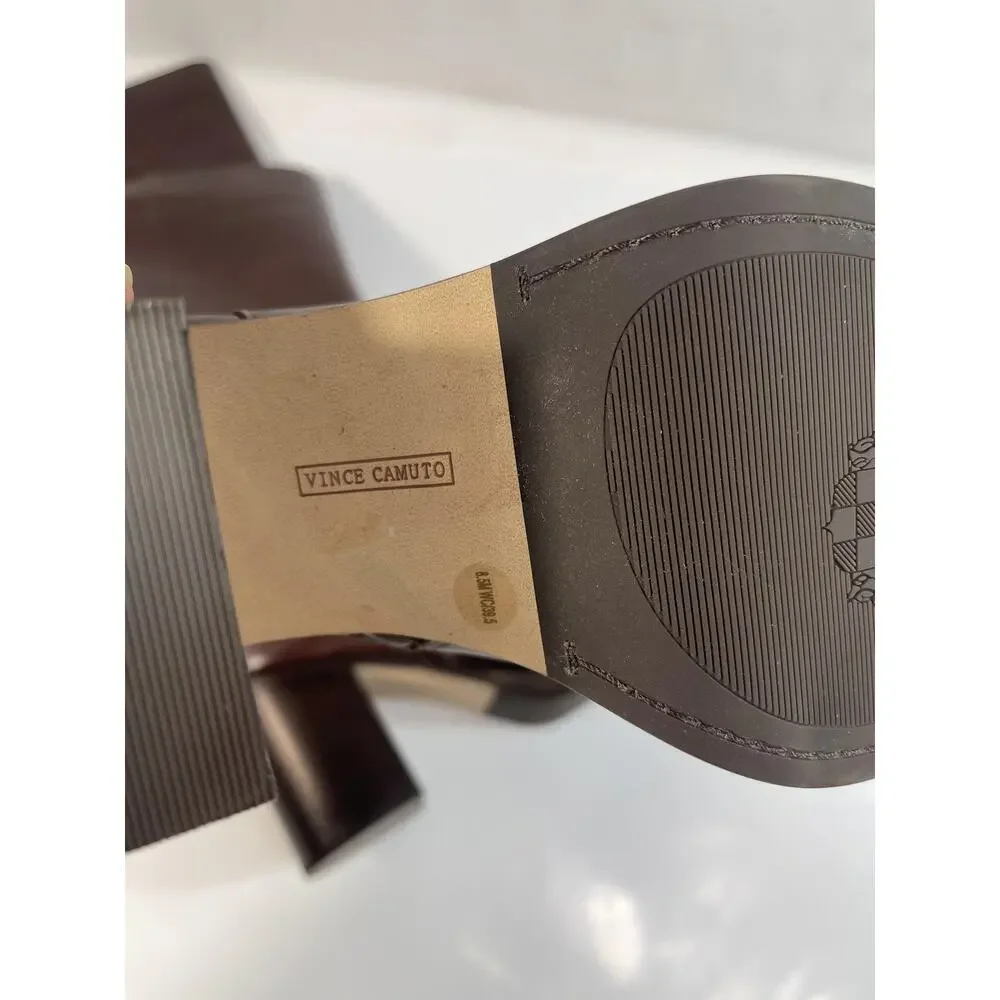 Vince Camuto Boots Womens Size 8.5M Rich Mahogany VC-GIBI2 Knee High Block Heel - Picture 7 of 15